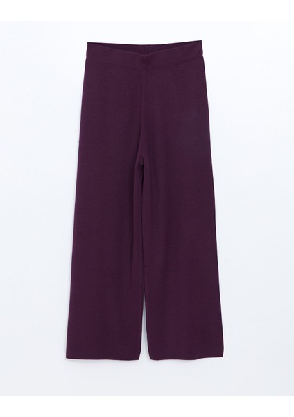 Yeni Sezon Beli Lastikli Düz Geniş Paça Kadın Triko Pantolon indirimleri