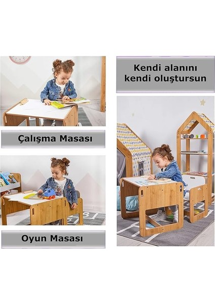 2-4 Yaş Kumru Ahşap Aktivite Masası ve Sandalyesi fiyatları