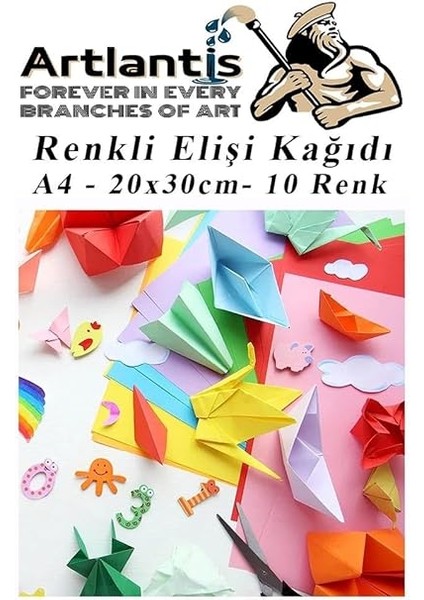 Elişi Kağıdı A4 10 Renk 2 Paket El Işi Kağıdı 10 Lu Kreş Ana Sınıfı Okul Öncesi Sınıf Malzemesi indirimleri