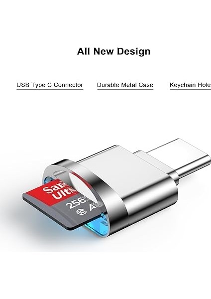 16 Micro Sd Kart Okuyucu Adaptörü,usb Tip C - Micro Sd/tf Kart Okuyucu Görüntüleyici Mikro Sd Kart Adaptörü iPhone 15/15 Plus/15 Pro/15 Pro Max ile Uyumlu, Ipad,samsung (Gri) fırsatları