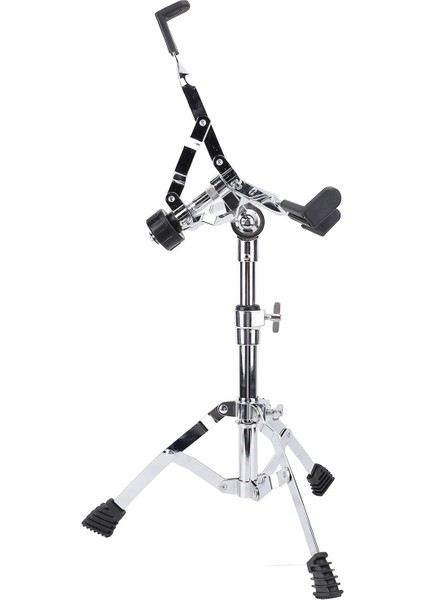 Standı, Paslanmaz Çelik Çift Destek Tripod 21.65-23.62IN Ayarlanabilir Yükseklik, Taşınabilir Davul Uygulama Pad 14 Ila 10IN Trampet, Davul Pad, Elde Davul