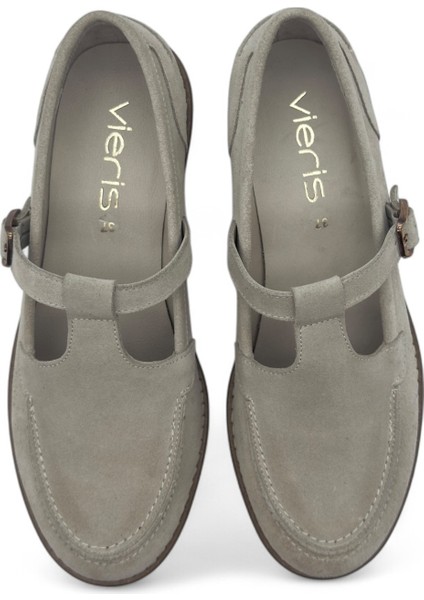 Javelle Bej Süet Hakiki Deri Casual Kadın Loafer fırsatları