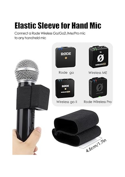 Rode Wireless Go Iı ile Uyumlu Elastik El Mikrofonu Kılıfı, Kablosuz Me, Kablosuz Pro - Konuşma, Düğün ve Röportaj Için Yumuşak Elastik Kılıf (2 Adet) indirimleri