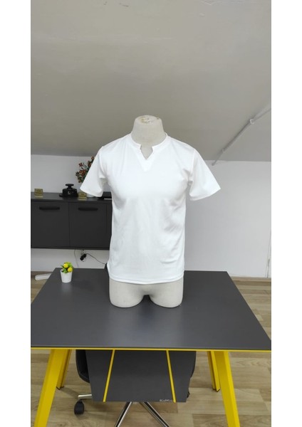 Erkek Kısa Kollu Bisiklet Yaka Burgu Bluz fırsatları