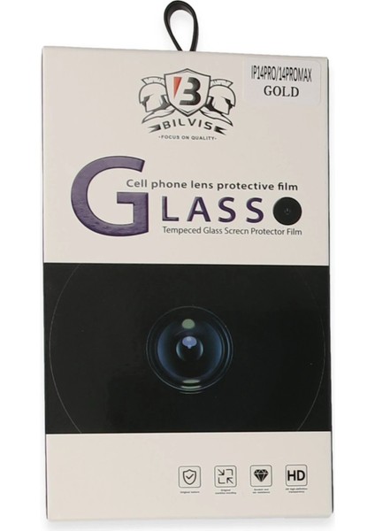 iPhone 14 Pro Max Bilvis Titan Kamera Lens - GOLD-(5796) - ?18?75E4-2G4818 modelleri