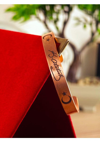 Saf Bakır Bileklik El Yapımı Üzerinde Özel Tasarımlar