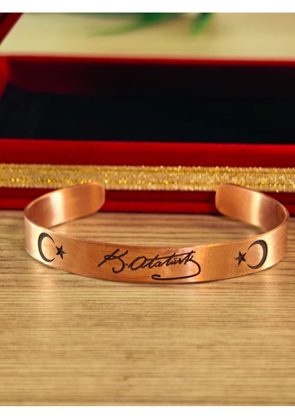 Saf Bakır Bileklik El Yapımı Üzerinde Özel Tasarımlar