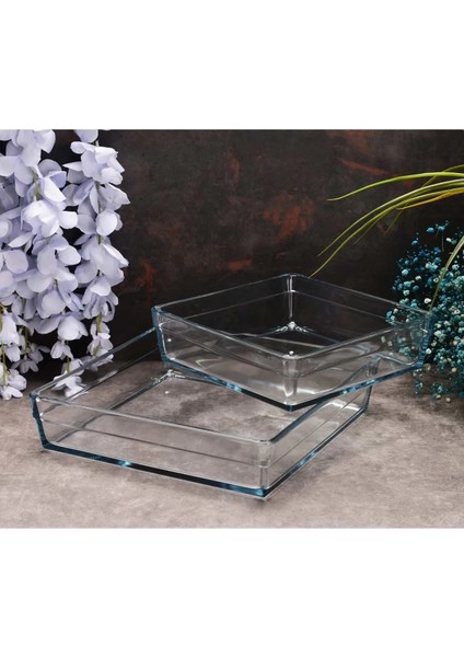 Heyf Paşabahçe 159129 Borcam Premium Kare Tepsi 2'li Set fırsatları