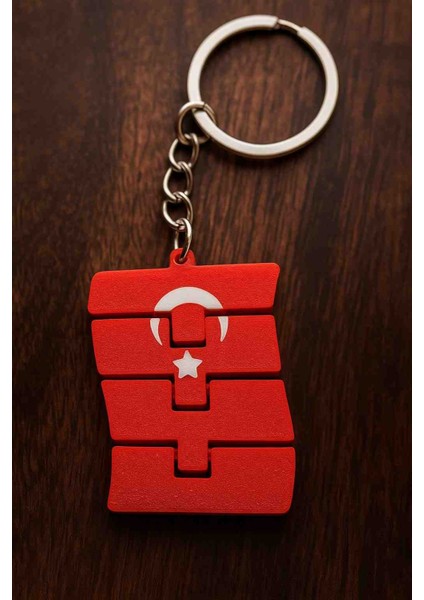 Türk Bayrağı Hareketli Anahtarlık