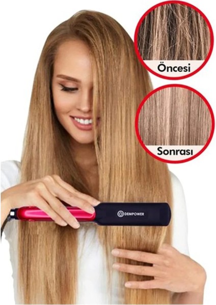 Seramik Kaplı Pembe Detay Saç Düzleştirici (4940)