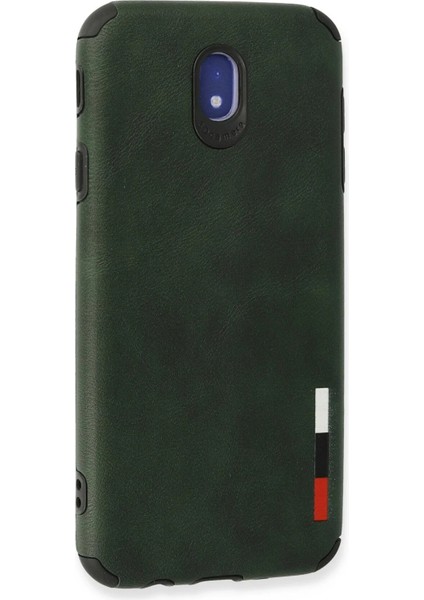 Samsung Galaxy J7 Pro / J730 Kılıf Loop Deri Silikon - YEŞIL-(5796) - ?64?25E6-2G6764 modelleri