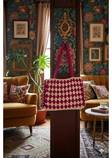 Çiçek Desen Kağıt Ip Tığ Işi El Örgüsü Çanta indirimleri