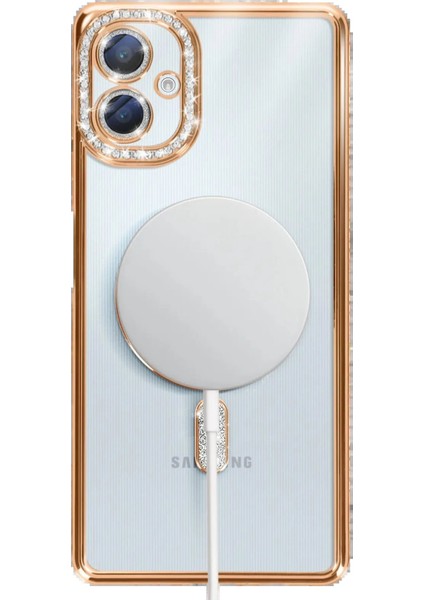 Samsung Galaxy A06 Joke Simli Magneticsafe Kılıf - GOLD-(5796) - M546K949-R95546 indirimleri