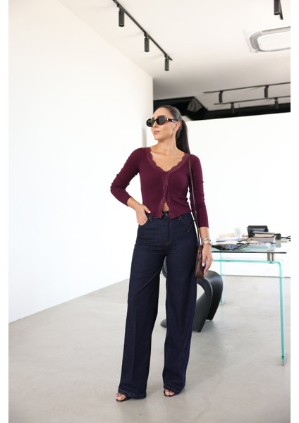 Yüksek Bel Likralı Boru Paça Jean modelleri