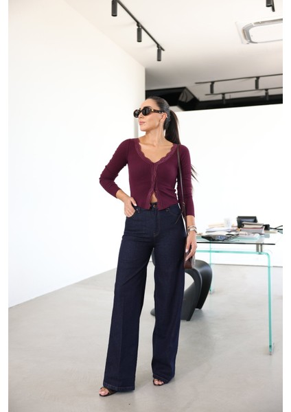 Yüksek Bel Likralı Boru Paça Jean indirimleri