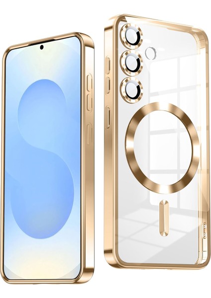 Samsung Galaxy A26 Uyumlu Magsafe Özellikli Kamera Korumalı Şeffaf Kılıf