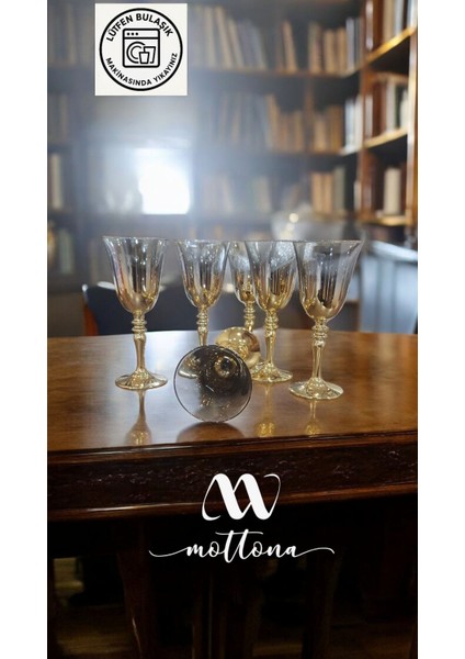 Paşabahçe 440141 Şarap Kadehi 6 Lı Gold Titanyum Kaplama modelleri