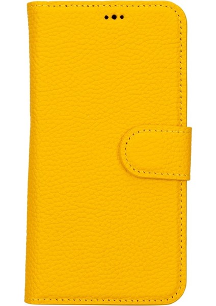 Apple iPhone 15 Pro Uyumlu Deri Cüzdanlı Kılıf Mwwn FL12 Sarı fırsatları