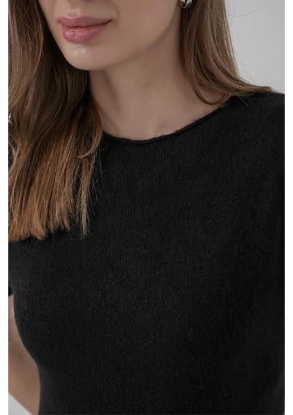 Kadın Kısa Kol Triko Elbise 15950 - Siyah indirimleri