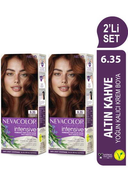 Intensıve 2\'li Set 6.35 Altın Kahve Kalıcı Krem Saç Boyası Seti