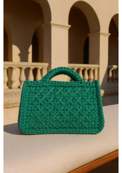 Çapraz Model Penye Tığ Işi El Örgüsü Çanta Büyük Boy fiyatları