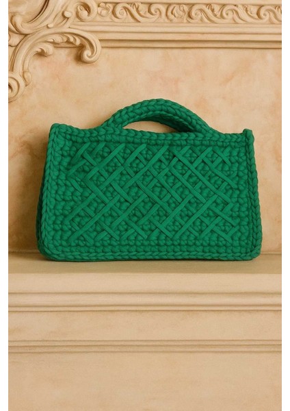 Çapraz Model Penye Tığ Işi El Örgüsü Çanta Büyük Boy modelleri