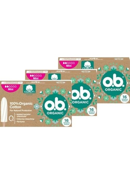 O.b. Organic Mini Tampon 16LI modelleri