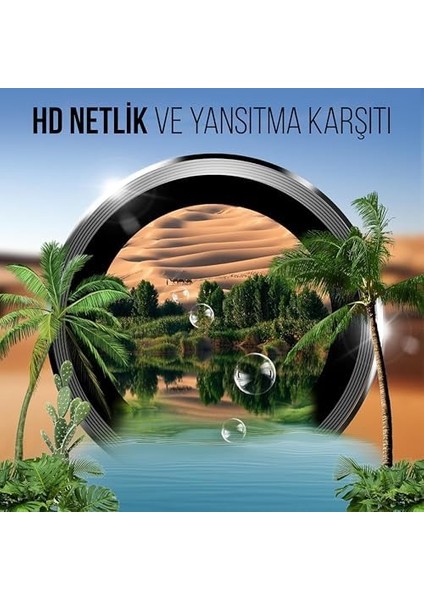 Iphone Alüminyum Alaşım Çerçeveli Tempered Glass Kamera Lens Koruyucu (15 Siyah) fiyatları