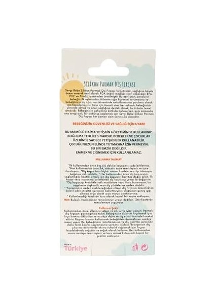 Sevgi Bebe 2'li Silikon Parmak Bebek Diş Fırçası modelleri