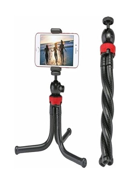 Esnek Monopod Youtuber Yayıncılar ve Sosya Medya Için Ideal 30CM Ahtapot 360 Derece Taşınabilir Ayakları Bükülebilir Selfie Telefon Tutuculu 3 Ayaklı Kampda Tatilde Gezilerde fiyatları