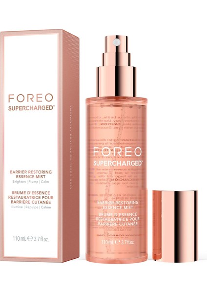 Foreo Supercharged Cilt Bariyeri Yenileyici Esans Spreyi, 110 ml – Kolajen Güçlendirici Nemlendirici Sprey Yüz – Kolajen Peptit, Niacinamid, Centella Asiatica, Pantenol – Tüm Cilt Tipleri Için Sprey
