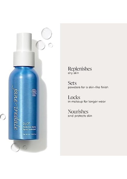 Jane Iredale D₂o Hydration Spray Natural-Nemlendirici ve Sabitleyici Spray 1 Paket (1 x 90 Ml)