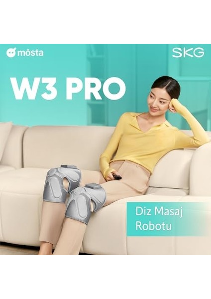 Skg W3 Pro Elektrikli Type-C Hızlı Şarjlı Diz Masaj Aleti, 3 Kademe Isıtma, 5 Farklı Masaj Modu, Shiatsu Yoğurma Hissi, Titreşim ve Sıcak Kompres Özellikli, Diz-Dirsek-Omuz Için Uygun modelleri