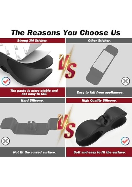 4 Adet Silikon Kablo Düzenleyici Seti – Güçlü Yapışkanlı Tel Toplayıcı, Kordon Sarıcı, Ev, Işyeri, Mutfak Aletleri Için Kavisli ve Düz Yüzey Uyumlu, Kahve Makinesi,, Fritöz Uyumlu fiyatları