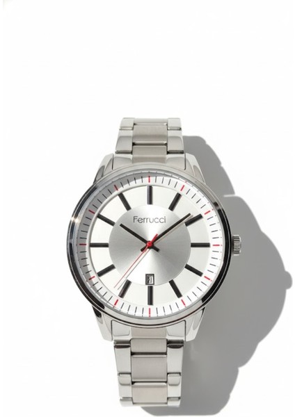 Erkek Kol Saati Gümüş Renk, Metalik Kadran - Şık Metal Kordon, 2 Yıl Garantili