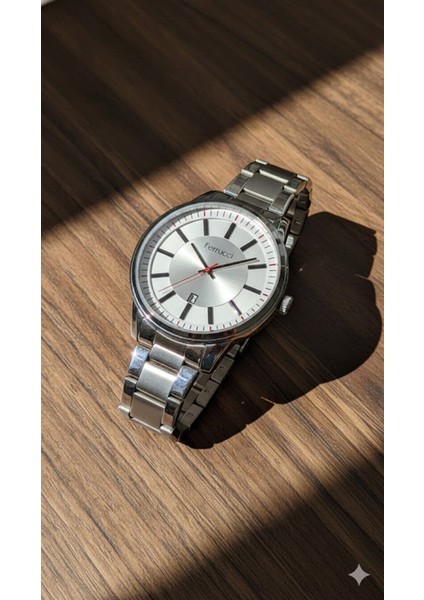 Erkek Kol Saati Gümüş Renk, Metalik Kadran - Şık Metal Kordon, 2 Yıl Garantili fiyatları