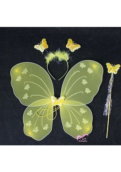 Kelebek Kanat Seti Sarı Renk (4940)