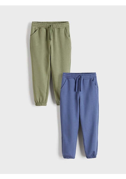 Yeni Sezon Beli Lastikli Erkek Çocuk Jogger Eşofman Altı 2'li