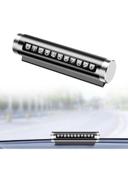 Alüminyum Kasa Siyah Renk Çevirmeli Araç Içi Telefon Numaratörü Park Oto Numaratörü (4940)