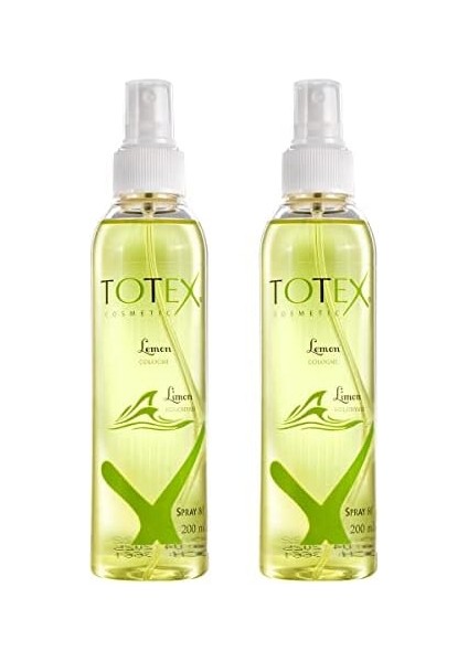 Totex Limon Kolonya | Tıraş Sonrası Kolonyası | Dezenfektan Temizleyici Antibakteriyel |%80 Alkol Sprey Kolonya 200ML