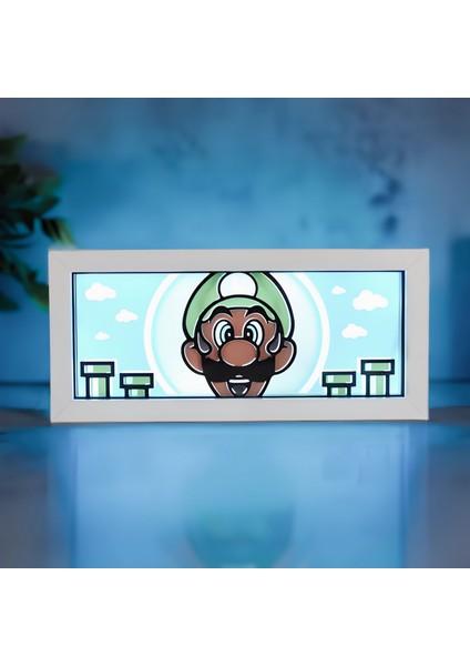 Yeşil Kahraman Luigi LED Işık Kutusu