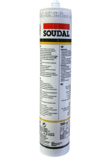 Soudal Silikon 280 gr Şeffaf fiyatları
