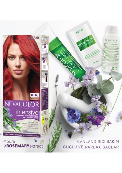 Intensıve 2\'li Set 88.66 Çilek Kırmızısı Kalıcı Krem Saç Boyası Seti fiyatları