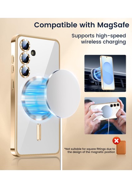 Samsung Galaxy A35 Uyumlu Magsafe Özellikli Kamera Korumalı Şeffaf Kılıf fiyatları