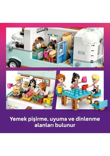 Arkadaşlık Karavan 42663-7 Yaş ve Üzeri Kız ve Erkek Çocukları Için Mini Bebek Içeren Yaratıcı Oyuncak Yapım Seti, Doğum Günü Hediyesi (778 Parça) modelleri