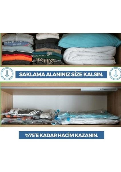 Vakumlu Hurç Poşet Setleri, Her Kullanıma Uygun 3 Parça (2 Adet) 80X100 Cm, (1 Adet) 100X130 cm modelleri