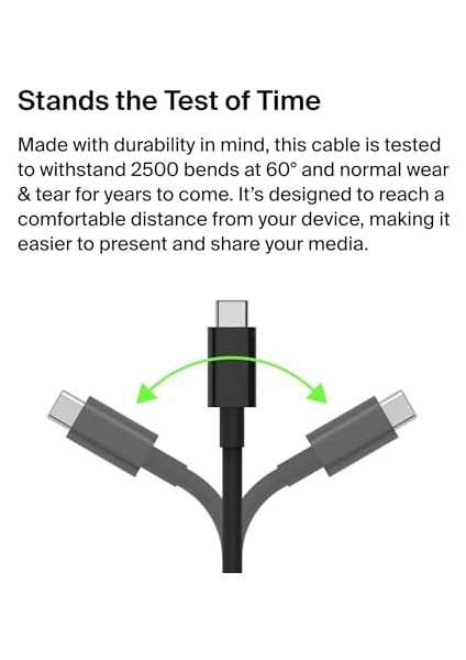 Usb-C - HDMI 2.1 Kablo, 60 Hz'de 8k Için 2 M Kablo, 144 Hz'de 4k, Hdr, Hbr3, Dsc, Hdcp 2.2,, iPad Pro ve Diğer Usb-C Cihazları ile Uyumlu modelleri