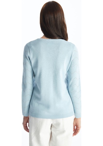 Yeni Sezon Bisiklet Yaka Desenli Kadın Triko Kazak indirimleri