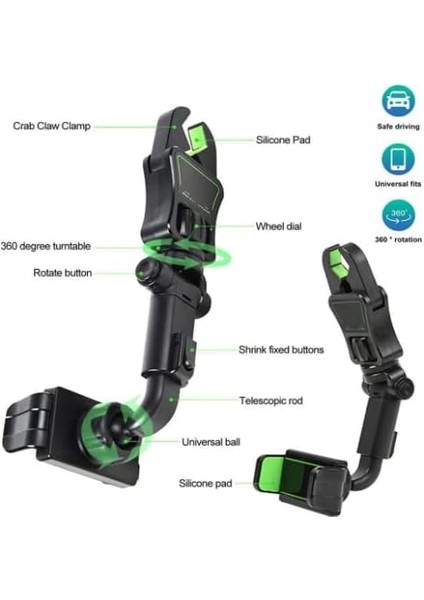 Dikiz Aynası Telefon Tutucu,masaüstü, Koltuk Arkası Telefon Tutacağı Car Holder Orta Ayna Telefon Tutucu Kampanya !!! Kampanya !!! Kampanya !!! modelleri