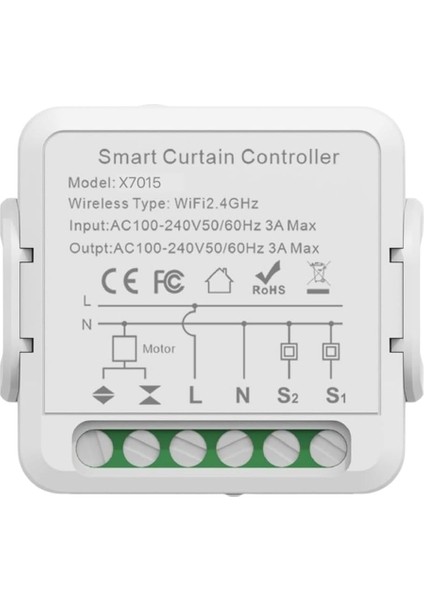 Smart Akıllı Panjur Anahtarı Elektrikli Panjur ve Jaluzi Için Kontrol Modülü Mobil Uygulama Denetimli Panjur Şalteri Zamanlayıcı Anahtar Wi-Fi X7015